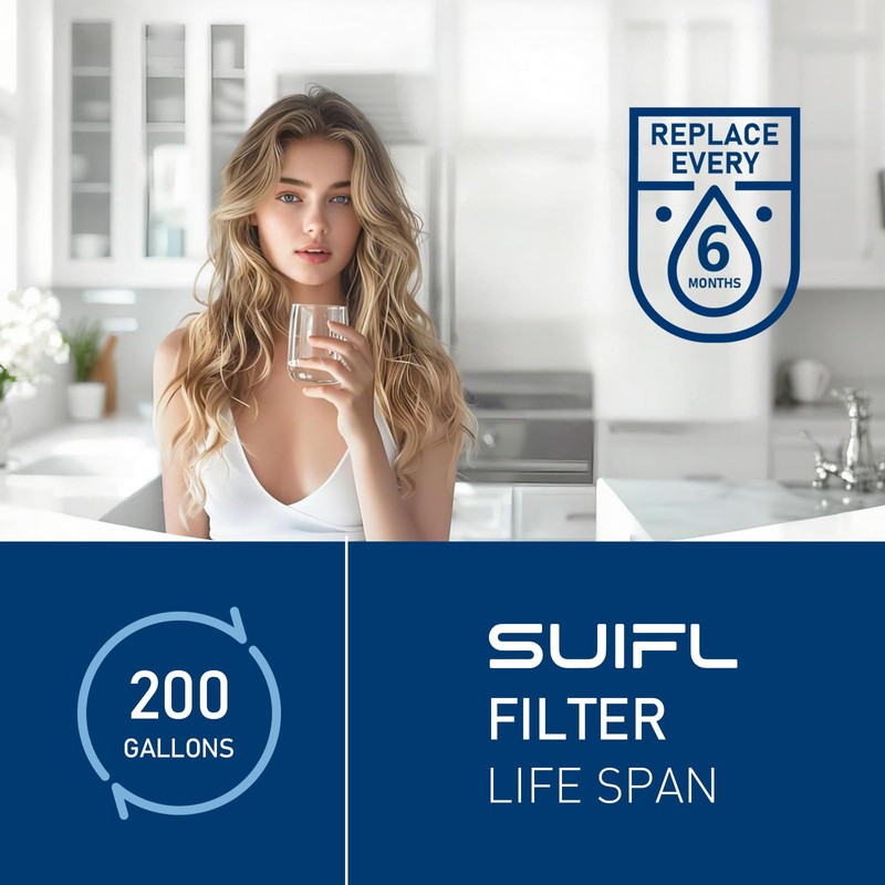 Suifl EDRARXD1 Water Filter Replacement, Compatible with Whirlpool EDRARXD1, Everydrop