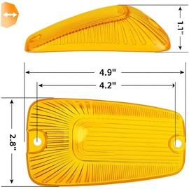 Cab Roof Marker Light Assembly Set (5pcs, Amber) Compatible with Chevy/GMC C/K 1500–7500 & Kodiak/Topkick (1988–2002) – Includes Bulbs