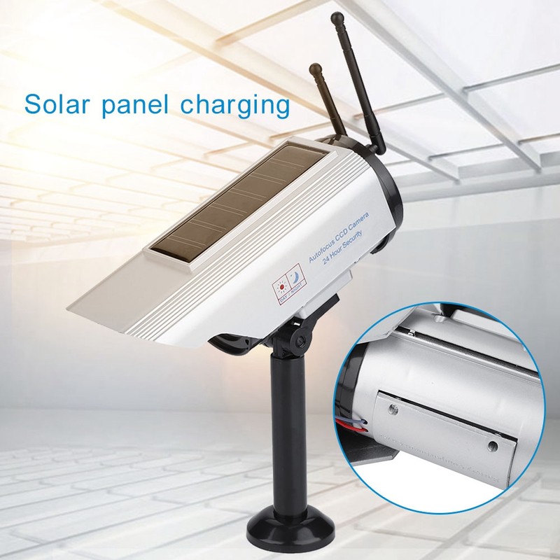 Solar Power Fake/Dummy Adjustable Camera For Security Surveillance Indoor Outdoor