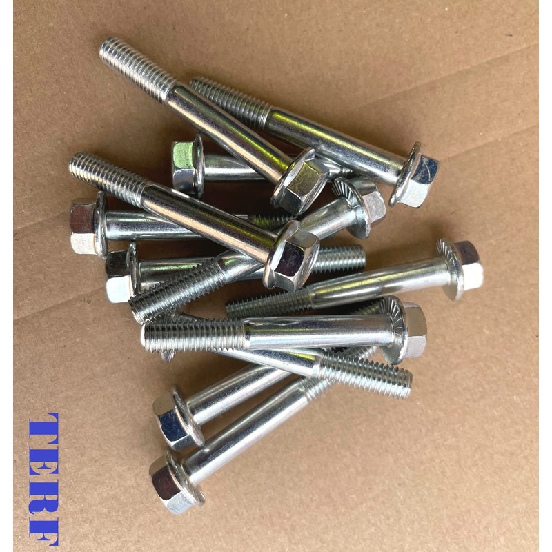 TERF® M8 X 45mm Serrated Flanged Hex Head Bolt M8