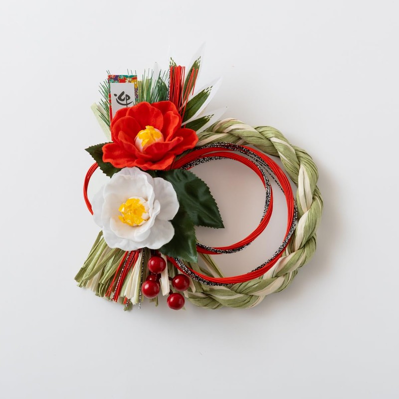 Hideshime MD-04A Shimenawa, Stylish, New Year Decoration, Modern Wreath (Tsubaki),