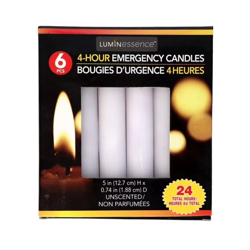 Luminessence Emergency Candle Long Lasting 24 Candles Total USA SELLER