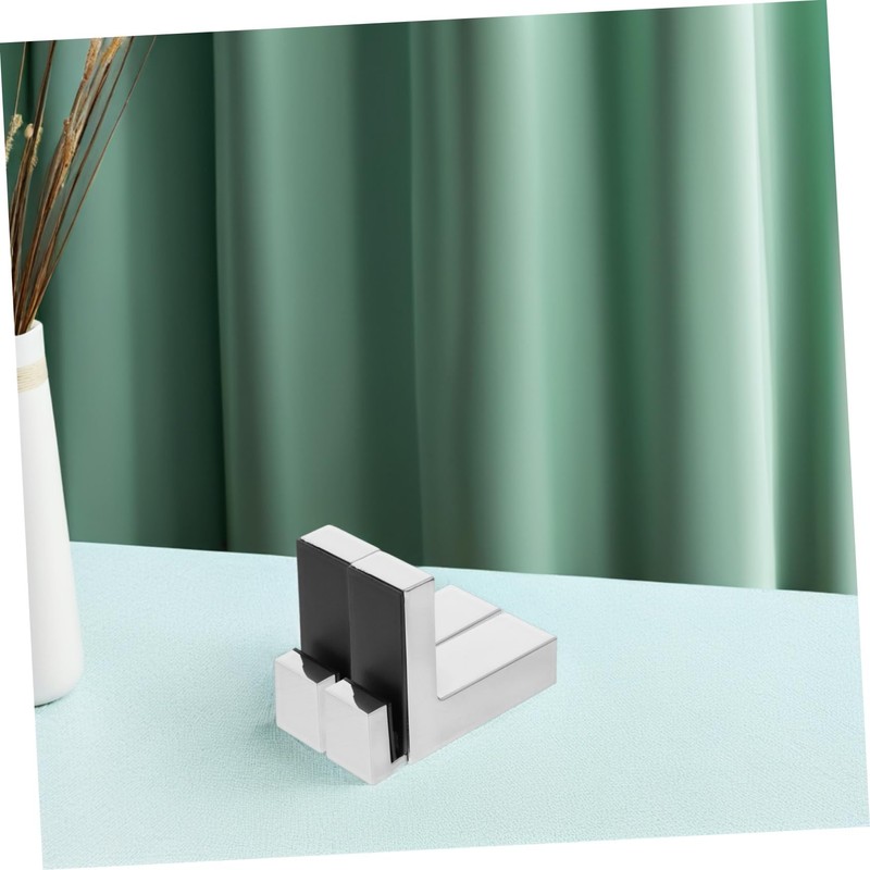 Operitacx 2pcs Adjustable Glass Shelf Brackets Supports for Thickness Stable