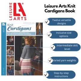Leisure Arts Knit Cardigans Book, Knitting Books, Knitting Pattern Books, How to Knit, Knitting Patterns, Knitting Book, Knitting Books and Patterns