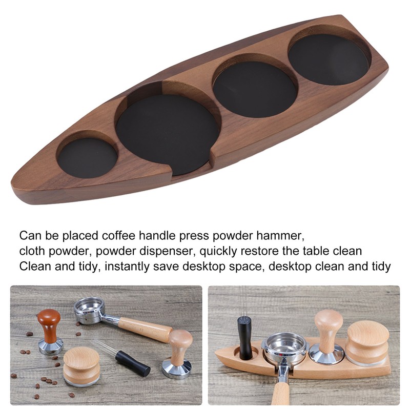 Wooden Coffee Tamper Holder Coffee Tamper Mat Stand Coffee Maker