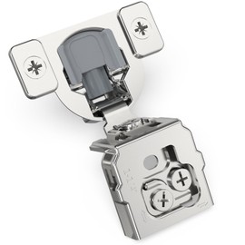 Chibery 10 Pack 1-1/4" Overlay 3D Soft Close Concealed Hinge for Face Frame Door, Smooth Slow Quite, Self Closing Hinges, 105° Open, Hidden Stainless Steel Hinge for Kitchen Cabinet Door, Satin Nickel