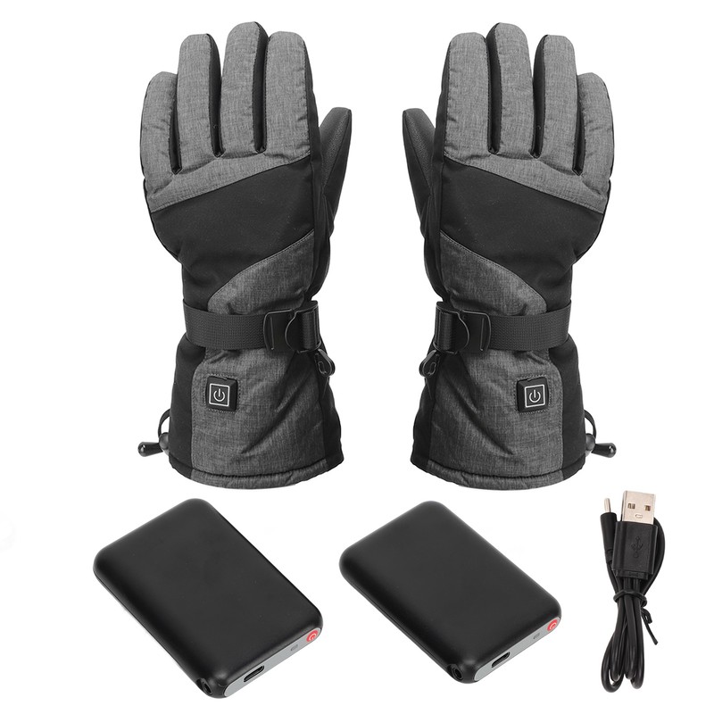 1Pair Electric Heated Gloves Warm Touch Screen Removable Graphene Heating