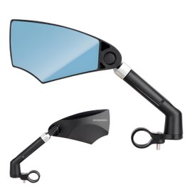 ZOYOSPORTS 360° Adjustable Anti-Glare Bike E-BIKE Mirror – Foldable Rear View Handlebar Mirror for 20-23mm Handlebars (Left)