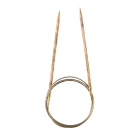 Addi Olive Wood 32 inch (80cm) Circular Knitting Needles; US size 8 (5 mm), Made in Germany - 575-7/80/5