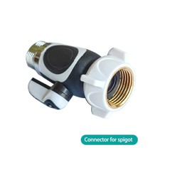 2 Pack Garden Hose Shut Off Valve 1 Way, Straight Garden Hose Splitter, Heavy Duty Zinc Alloy, 3/4-Inch Faucet/Hose Connector (2W#)