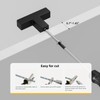 Goldenwarm 5 Pack Black Square T Bar Single Hole Knobs