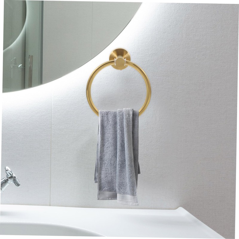 Gold Towel Ring Stainless Steel Bathroom Wall Mounted Towel Holder