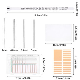 Ring Size Adjusters Set for Loosing Rings with Ring Size Measuring Tool 17 Pcs Plug-in Invisible Ring Guards Silicone Tightener EVA Foam Ring Size Reducer Set with Polishing Cloth Organizer for Women