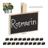 Relaxdays Set of 20 Reusable Blackboard Clips with Chalk Plant
