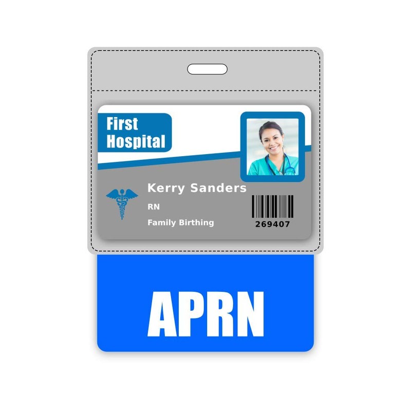 APRN Badge Buddy Horizontal w/Height & Weight Conversion Charts (Oversized,