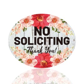 beinkmake No Soliciting Sign for House Self-Adhesive for Door No Solicitors Sign for Front Door or Wall Decor Use for Office or Business Front Door Warning Reminder Signs, Style1