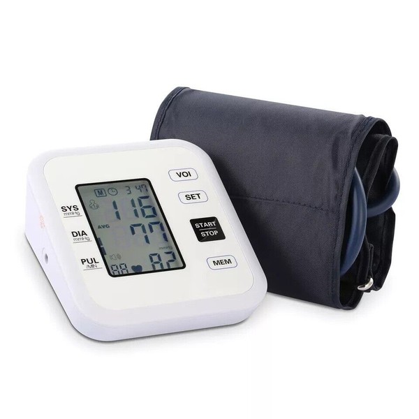 Automatic Upper Arm Blood Pressure Monitor Digital LCD BP Cuff