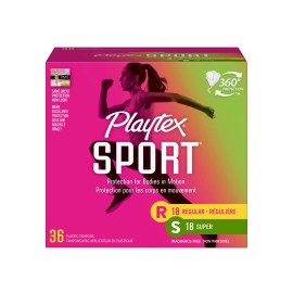 Playtex Sport Tampons with Plastic Applicators Unscented MultiPack 36 ea