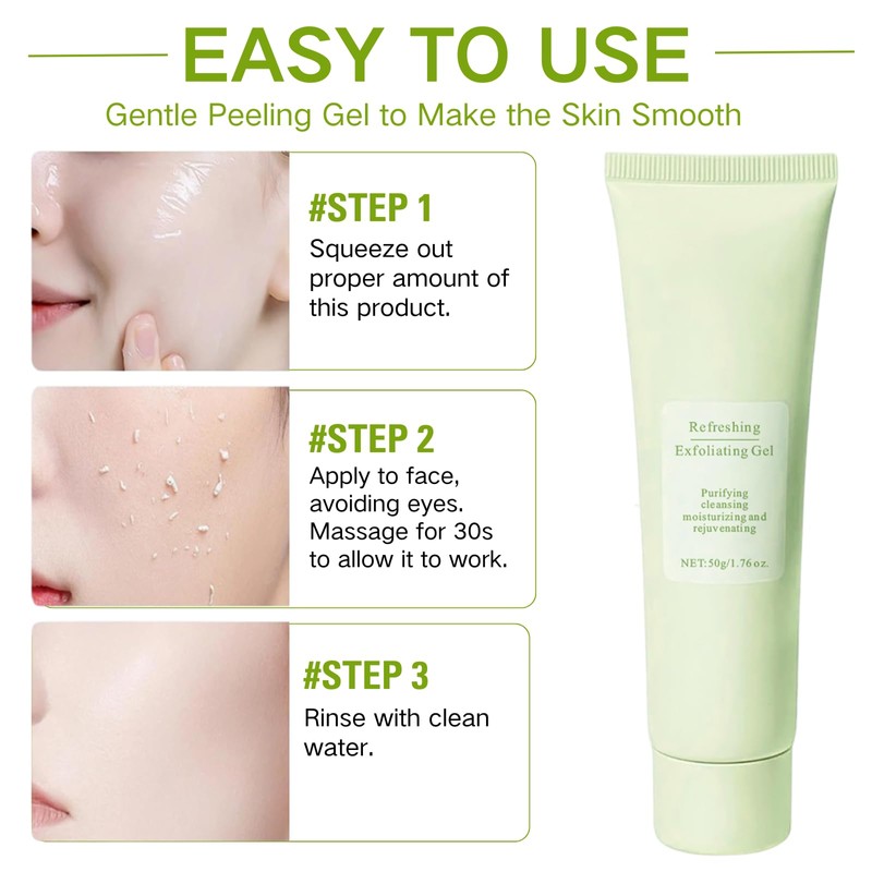 Purifying Exfoliating Gel, Facial Scrub Exfoliator, Purifying Blackhead Scrub For