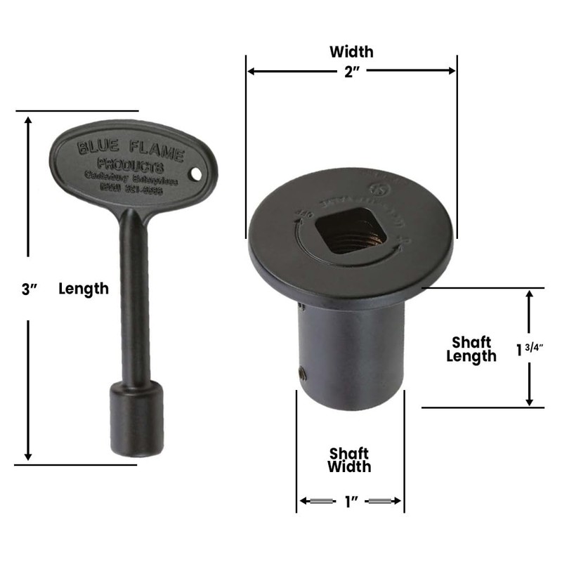 HPC Fire 1/2-Inch Straight Gas Fire Pit Shut Off Valve