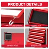 Geinxurn 5-Drawer Rolling Red Tool Box, Heavy Duty Micro Roll