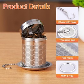 Brewinflo Tea Infuser 2PCS - Large Tea Infuser for Loose Leaf Tea – Extra Fine Mesh 304 Stainless Steel Tea Diffuser for Loose Tea & Spices - Ideal for Black Tea, Rooibos, and More