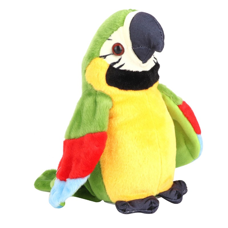 Cartoon Cute Electric Recording Learning Talking Plush Parrot Early Education