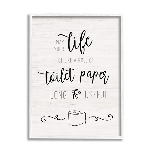 Stupell Industries Life Like Toilet Paper Roll Long and Useful
