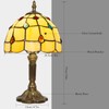 Ppbmocw Stained Glass Lamp,8X14 inches Small Tiffany Lamp, Yellow Style