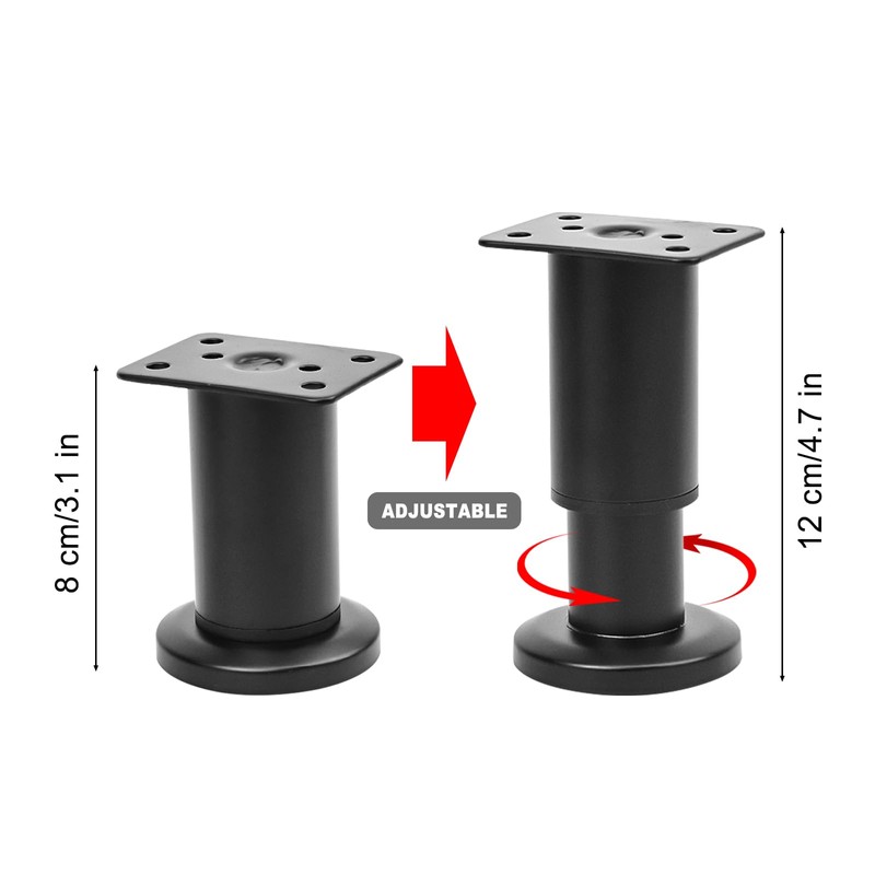 Furniture Adjustable Legs, Metal Bed Support Leg Central Slat Frame
