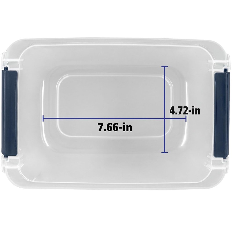 Hefty Home Logic 6.5 Qt. Latch Lid Storage Tote, Clear/White,