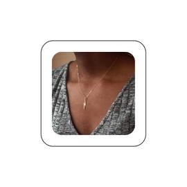 Andelaisi Boho Thunder Choker Necklace Gold Lightning Bolt Necklace Choker Vintage Thunder Pendant Necklace Minimalist Thunderbolt Lightning Necklace Jewelry for Women