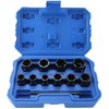 YWHWXB 11pcs Impact Bolt & Nut Remover Set with Solid
