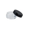 Houseables 3 Gram Jar, 3 ML Jar, BPA Free, Black,
