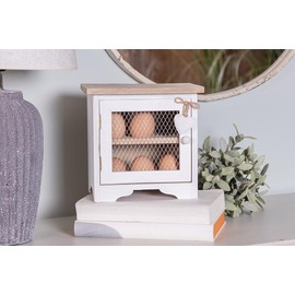 Clayre & Eef Country House Egg Stand Egg Holder 19 x 13 x 19 cm White