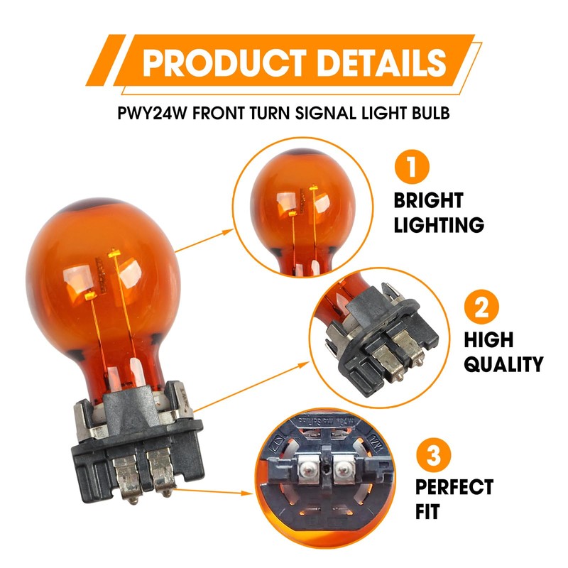 Cahuczlhoz 2 Pack PWY24W 12174NA Bulb Turn Signal Light 24W