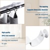 ZOCONE 6 Pcs White Curtain Pole Brackets, Adjustable Curtain Brackets