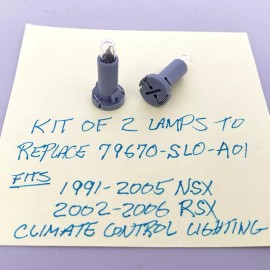 JKL Components Corp Acura NSX & RSX Climate Control Light Bulb Repair Kit of 2 Lamps 79670-SL0-A01