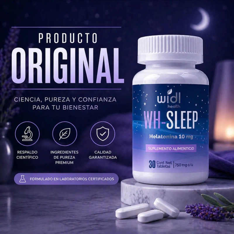 Melatonina Widl Health Máx Potencia Pastillas Dormir Mejora Descanso Sabor