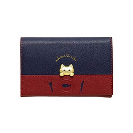 NATURAL design naturaldesign business card holder business card case card case sakana to neko b type navy