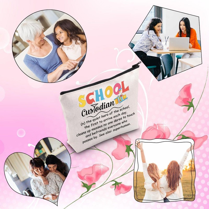 School Custodian Gift School Janitor Gift School Staff Zipper Pouch