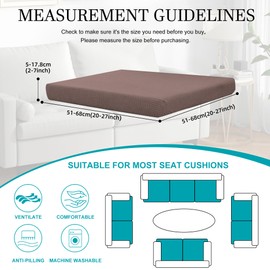 12Pcs Stretch Patio Cushion Covers,Outdoor Couch Covers Replacement,Outdoor Couch & Sofa Slipcovers,for Patio Furniture Cushion Covers,Washable Reusable Furniture Protector (Camel,Cover Only)
