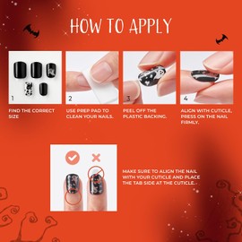 Uñas postizas a presión de Halloween, color borgoña, ovaladas medianas, efecto de polvo magnético, sin pegamento, que brilla en la oscuridad, incluye almohadilla de preparación, lima