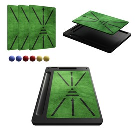 Kasinali Golf Hitting Mats Practice Mat Outdoor Indoor Training Chipping Show Swing Path Feedback 3 Replaceable Turf Mat with No-Slip Heavy Duty Rubber Backing Golf Accessories Men Dad Husband Gifts