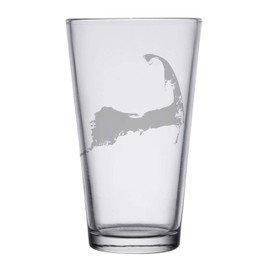HullSpeed Designs Cape Cod Map - Pint Glasses Set of 2