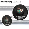 FIRMERST 1875W Flat Plug Extension Cord 3 Feet 14 AWG