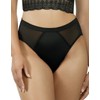 Parfait Sheer Smooth French Cut Brief, L, Black