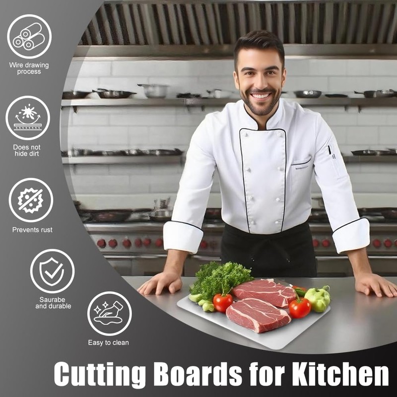 UUYYCLB Titanium Cutting Board - Dishwasher Safe, Double Sided Non-Slip