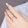 RAIFIN Stackable Rings for Women Gold Non Tarnish, 18k Gold