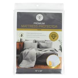 Home Expressions 4Gauge Vinyl Zippered Mattress Protector 12" Deep Waterproof Mattress Cover Breathable and Spill Protection Fits a Mattress Up to 12" Deep (Twin 75"x39"x12" Deep)